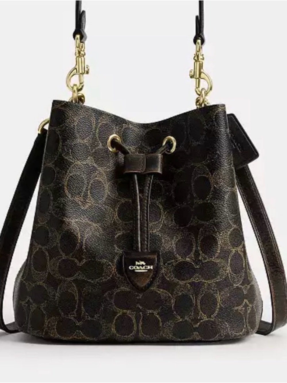 Coach Rowan Bucket Bag Signature Drawstring Bucket Crossbody NWOT - Picture 12 of 14